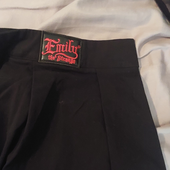 Dolls Kill Black Pleated Mini Skirt with Suspenders - Picture 3 of 6